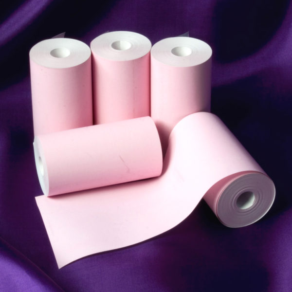 57 x 30 Coreless Thermal Roll (Pink)-0
